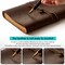 RILIHO Leather Journal Notepad, Small Notebook 4.8x6.5 Inches, Mini Journal, Retro Premium Planner, Lined Diary Vintage Style, Ideal for Women and Men, Artists, Travelers, Dark Brown